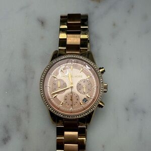 MK Gold and Rose Gold Chronograph Watch
